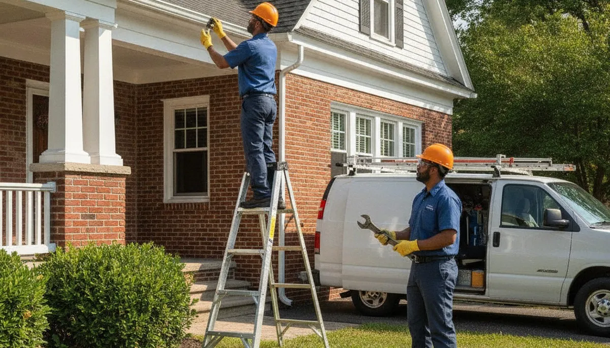 Plumber repairing a leak in Cherry Hill, NJ for residential plumbing service