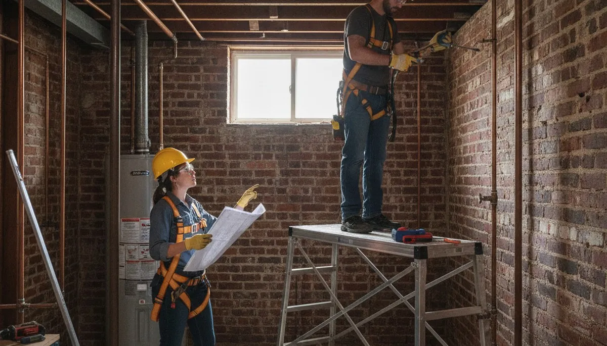 Cherry Hill, NJ plumber repairing a residential pipe for plumbing service