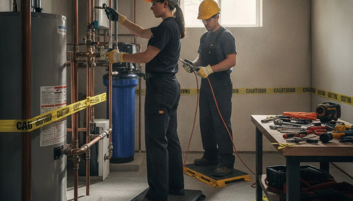 Cherry Hill, NJ plumber repairing a home pipe for plumbing repair service