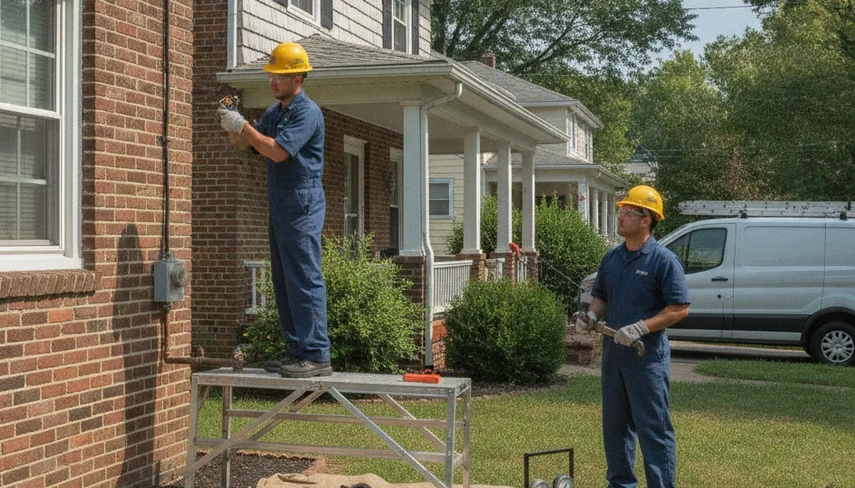 Cherry Hill, NJ plumber repairing a plumbing issue for a local home service call