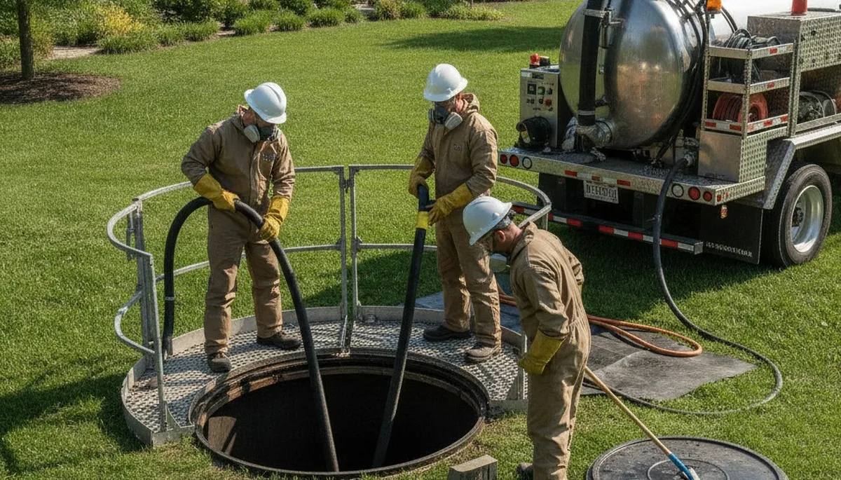 Septic tank cleaning service truck for Cherry Hill, NJ homes