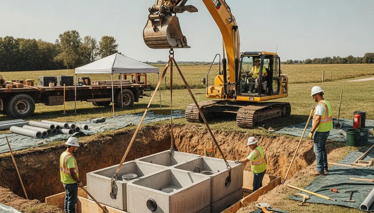 Septic tank installation service in Cherry Hill, NJ for residential plumbing repair projects